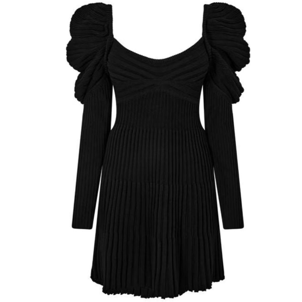 Cult Gaia ADELIE KNIT DRESS in Black sz XS 398$ - Picture 5 of 10